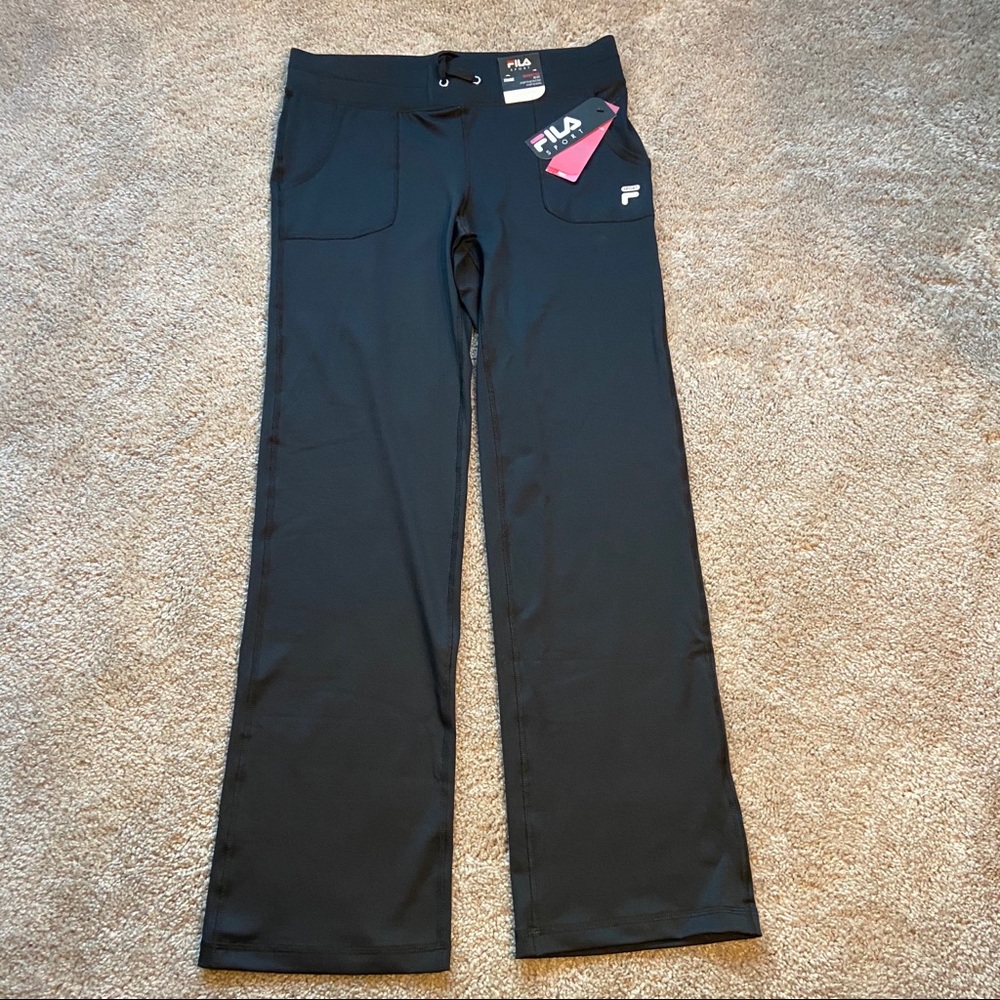 Fila Black Straight Leg Sweatpants.